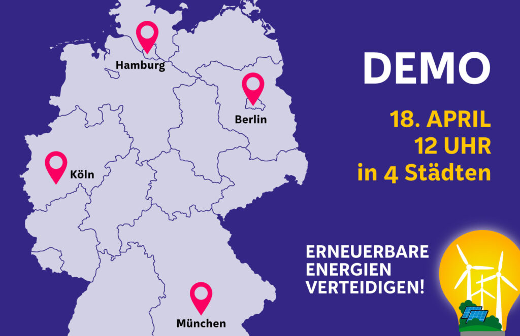 Übersichtskarte mit allen Demorten in ganz Deutschland